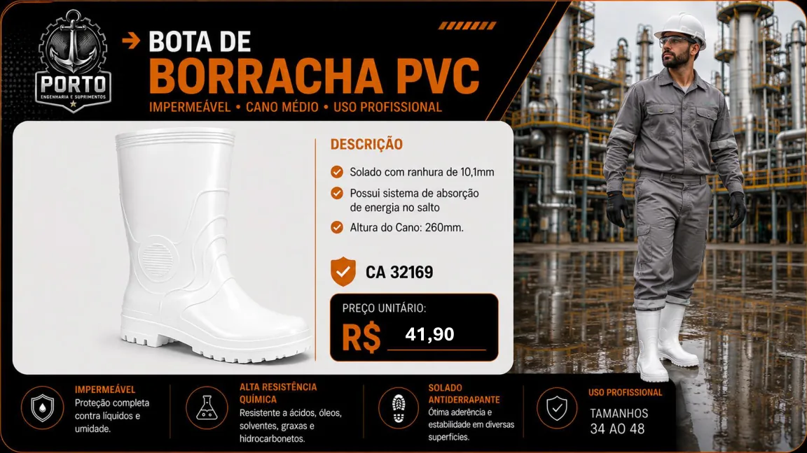 Bota de Borracha PVC